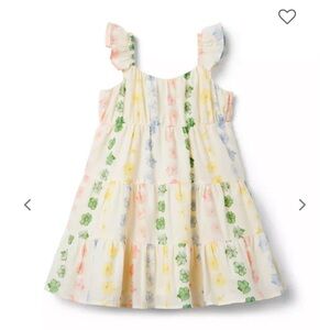 Janie and Jack FLORAL FLUTTER SLEEVE DRESS NWT size 12